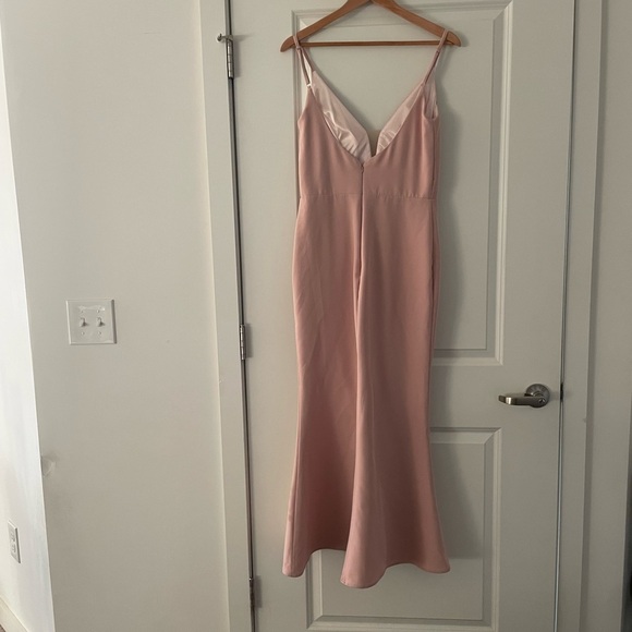 Revelry Camilla Crepe Maxi Dress Bridesmaid Petal Pink - Picture 7 of 8